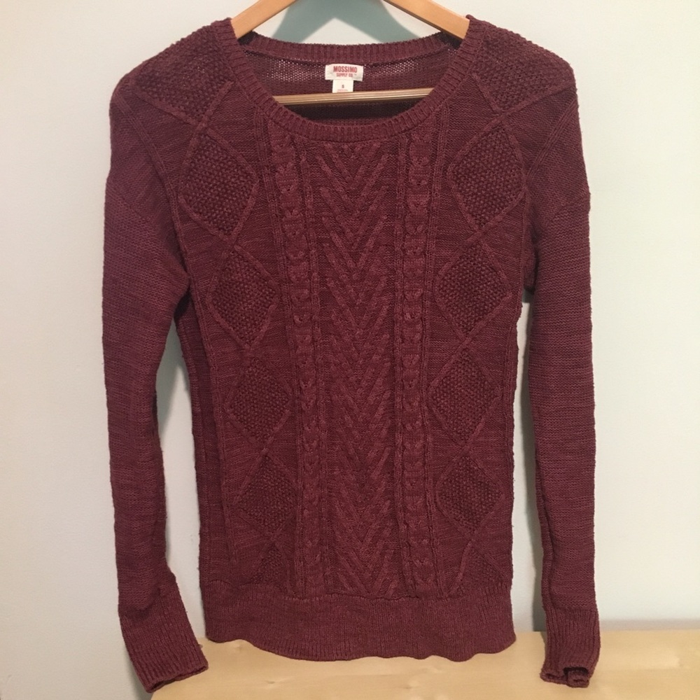 Mossimo Brick Red Chunky knit sweater